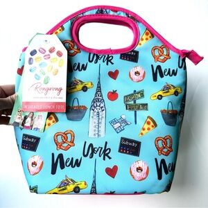 Rongrong New York Printed Insulated Lunch Tote - NWT